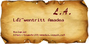 Löwentritt Amadea névjegykártya